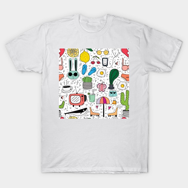 Cute Doodle Art T-Shirt by labatchino